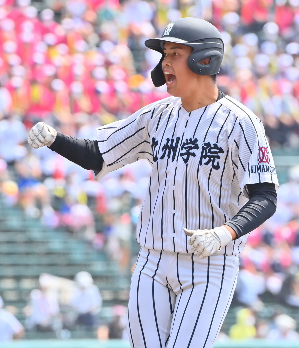 九州学院のヤクルト村上宗隆の実弟、慶太(3年)が初回に決勝点となる先制タイムリー。チームを8強に導いた(写真・日刊スポーツ/アフロ)