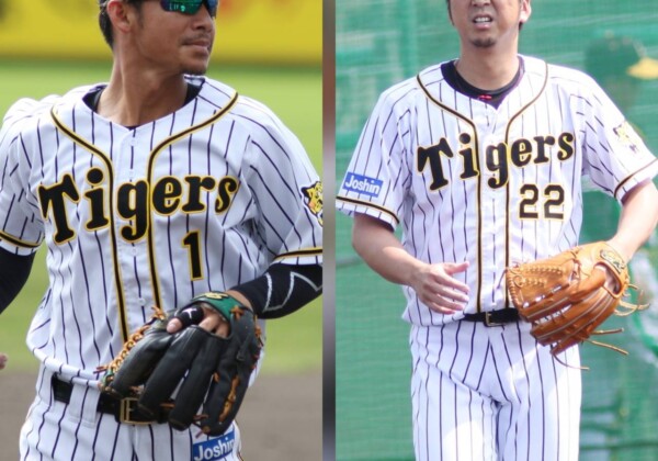 阪神の次期監督に決定した岡田彰布氏のコーンチングスタッフとして鳥谷敬氏(左)の入閣は見送られるが、藤川球児氏には2軍の異色ポストを用意(写真は現役時代の資料・黒田史夫)