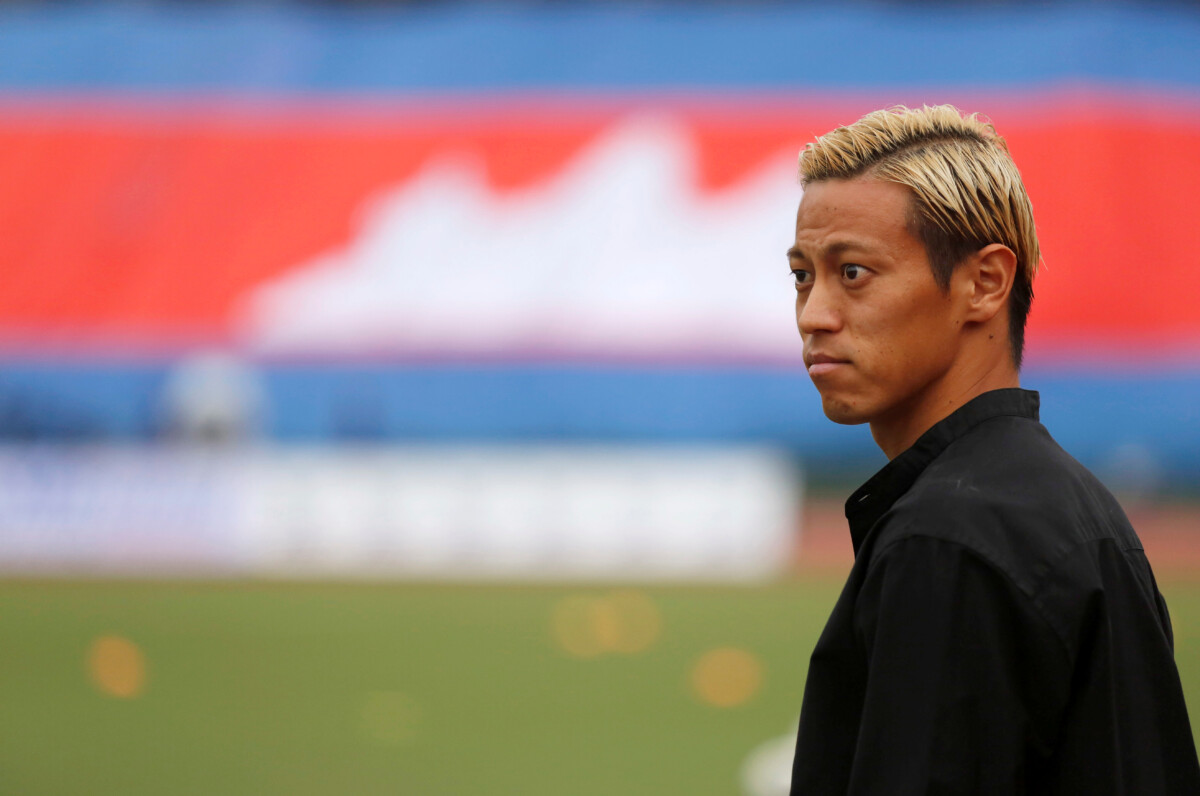 元日本代表MF本田圭佑氏が実質的な監督を務めるU-23カンボジア代表とU-23日本代表の試合が20日にカンボジアのプノンペンで行われることになった(資料写真・ロイター/アフロ)